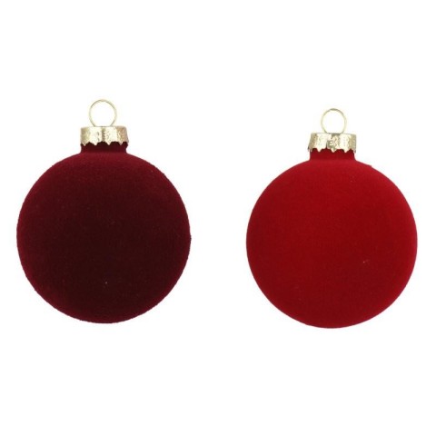SFERA VETRO FLOCCATO D.10 ROSSO